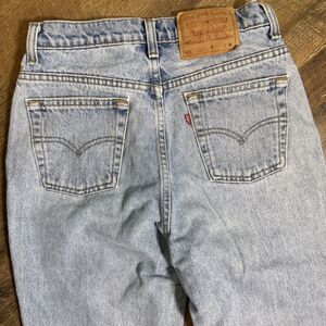 VTG Levis 521 Jeans Womens 8 Med (26x30) Light Wash Mom Red  Tab 90s USA